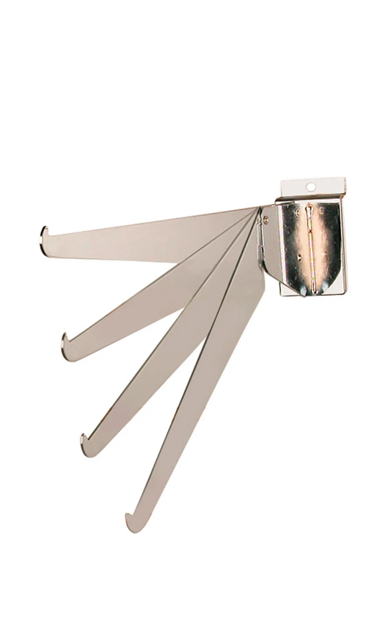 12 inch Adjustable Chrome Shelf Bracket for Slatwall