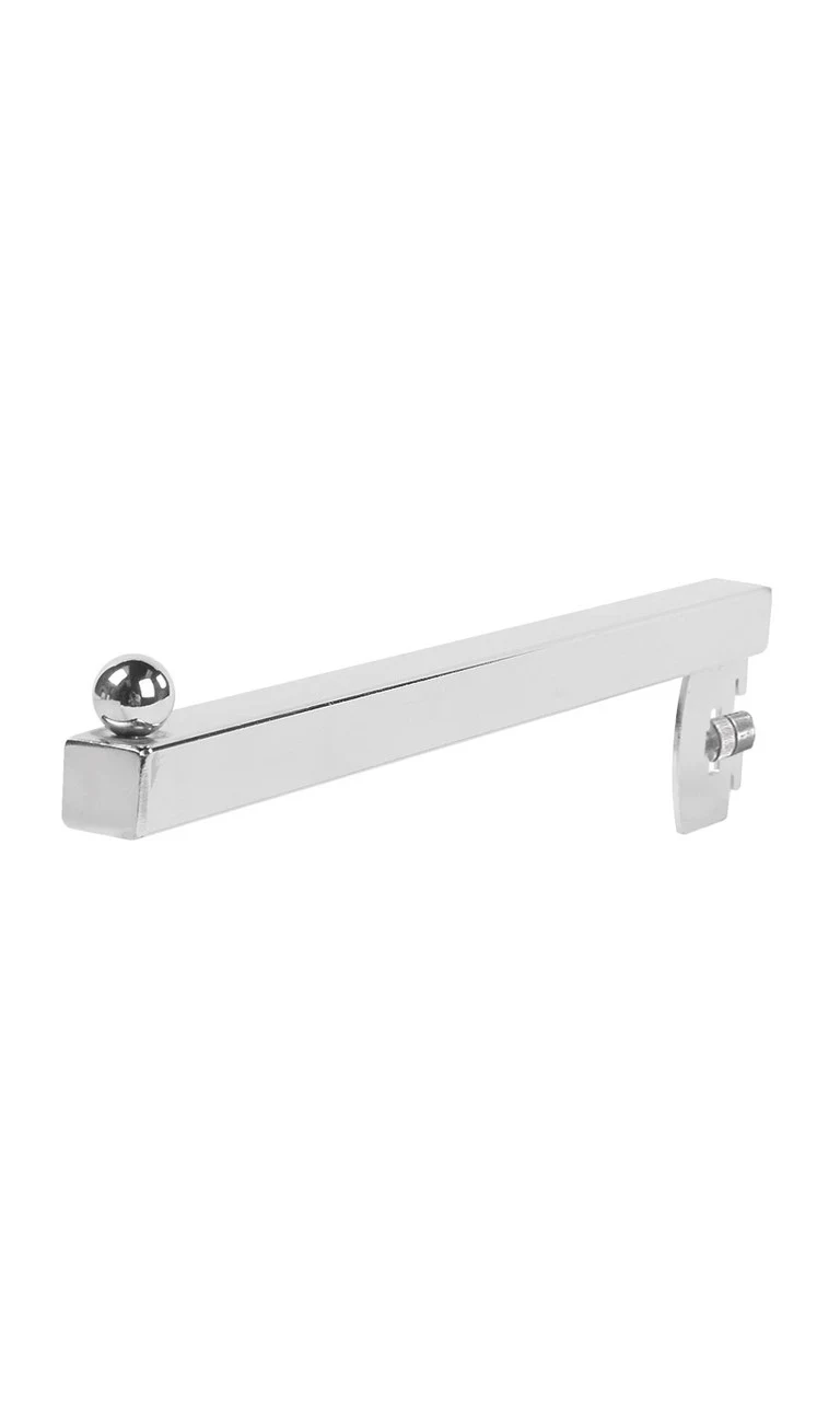 12 inch Straight Chrome Faceout for Slotted Standard - .5 inch slots 1 inch on center