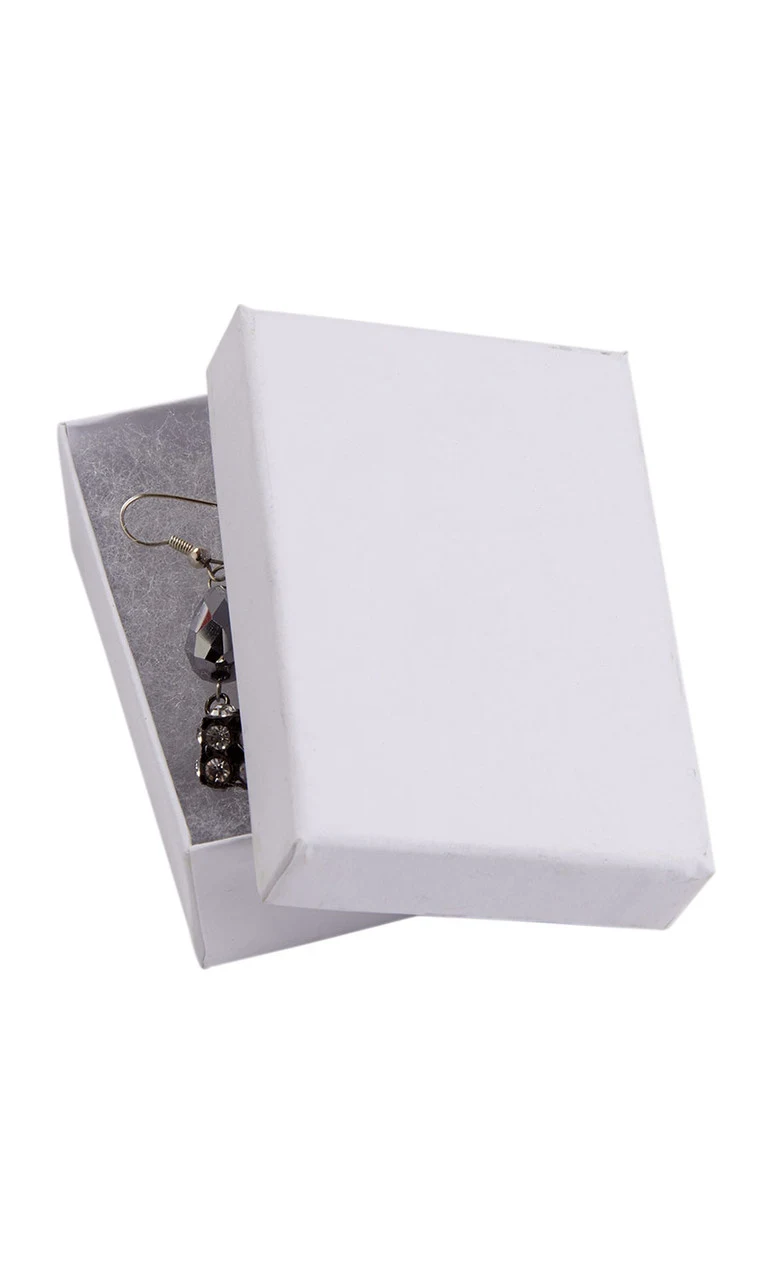 3 1/16 x 2 1/8 x 1 inch Cotton Filled Kraft Jewelry Boxes 3 1/16 x 2 1/8 x 1 inch Cotton Filled Kraft Jewelry Boxes