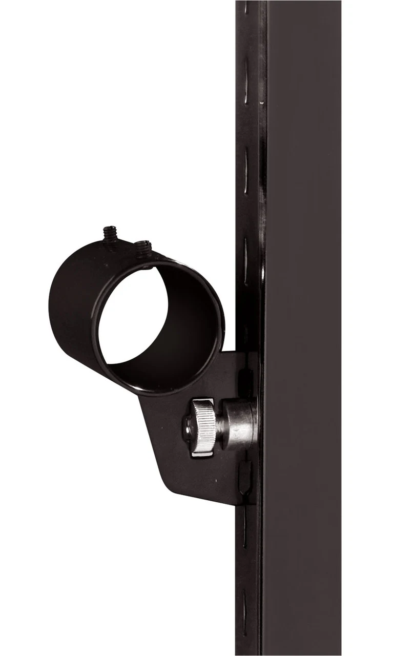 3 inch Round Hangrail Bracket for Slotted Standard - .5 inch slots 1 inch on center