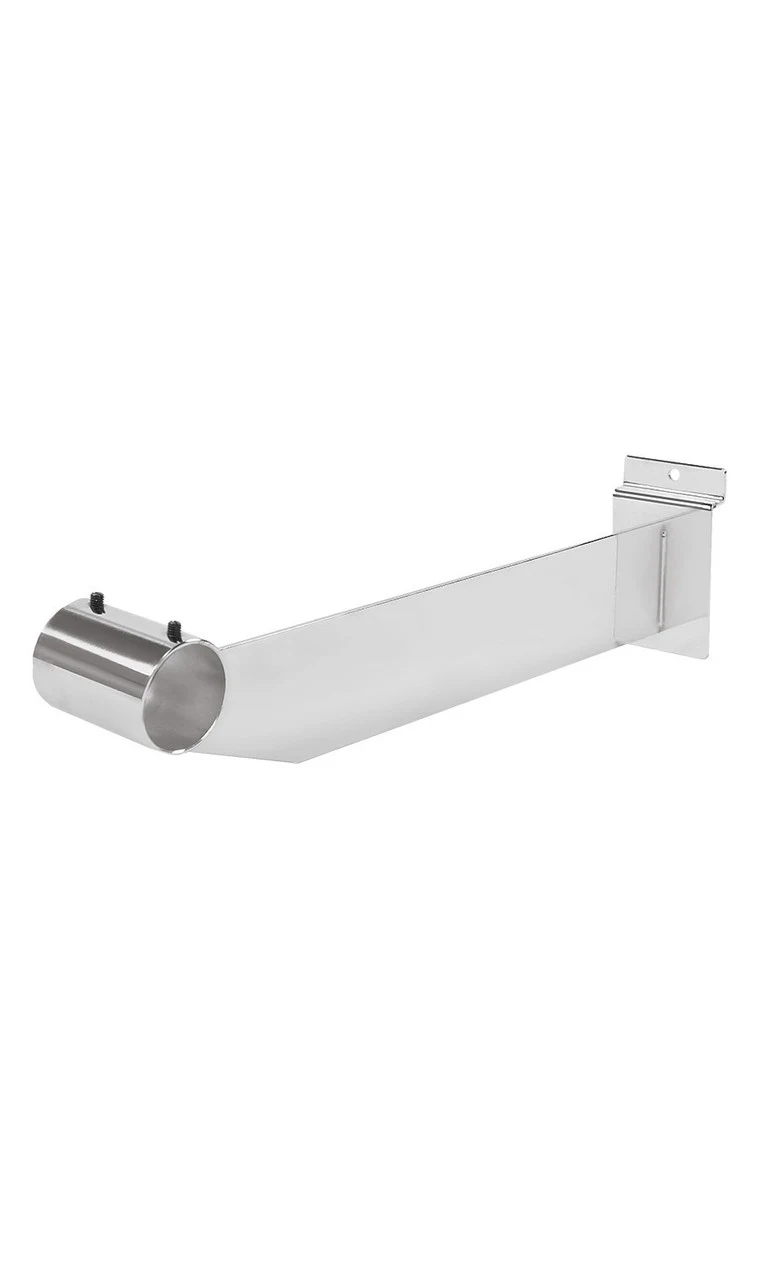 1 inch Chrome Round Hangrail Bracket for Slatwall
