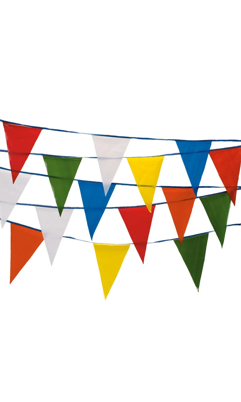105' Multi-Colored Pennant String