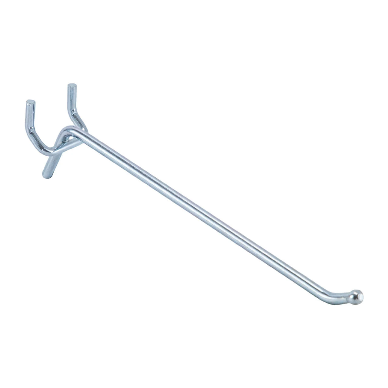 6 inch Chrome Peg Hook for 1/8 inch or 1/4 inch Pegboard