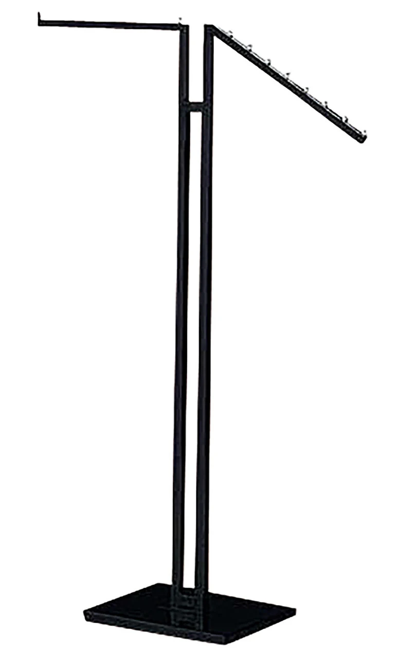 2-Way Clothing Rack with Straight and Slant Arms