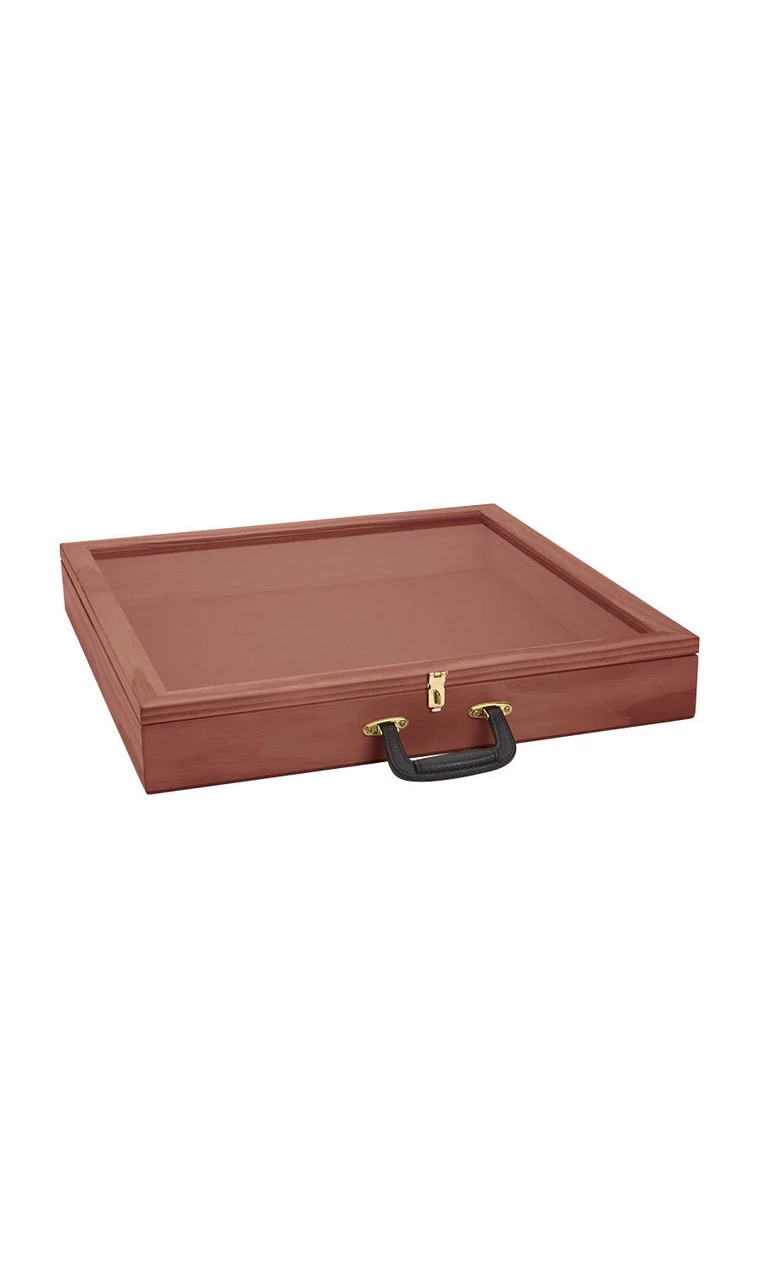 36 inch Portable Cherry Wood Countertop Display Case