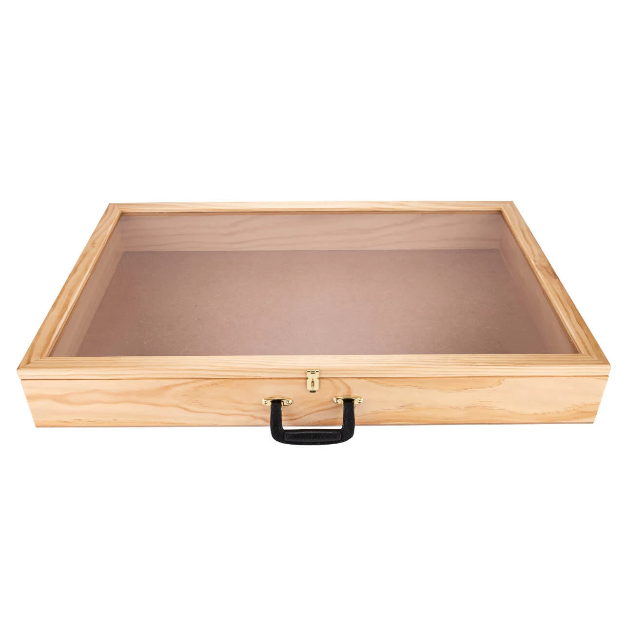 36 inch Portable Natural Pine Wood Countertop Display Case