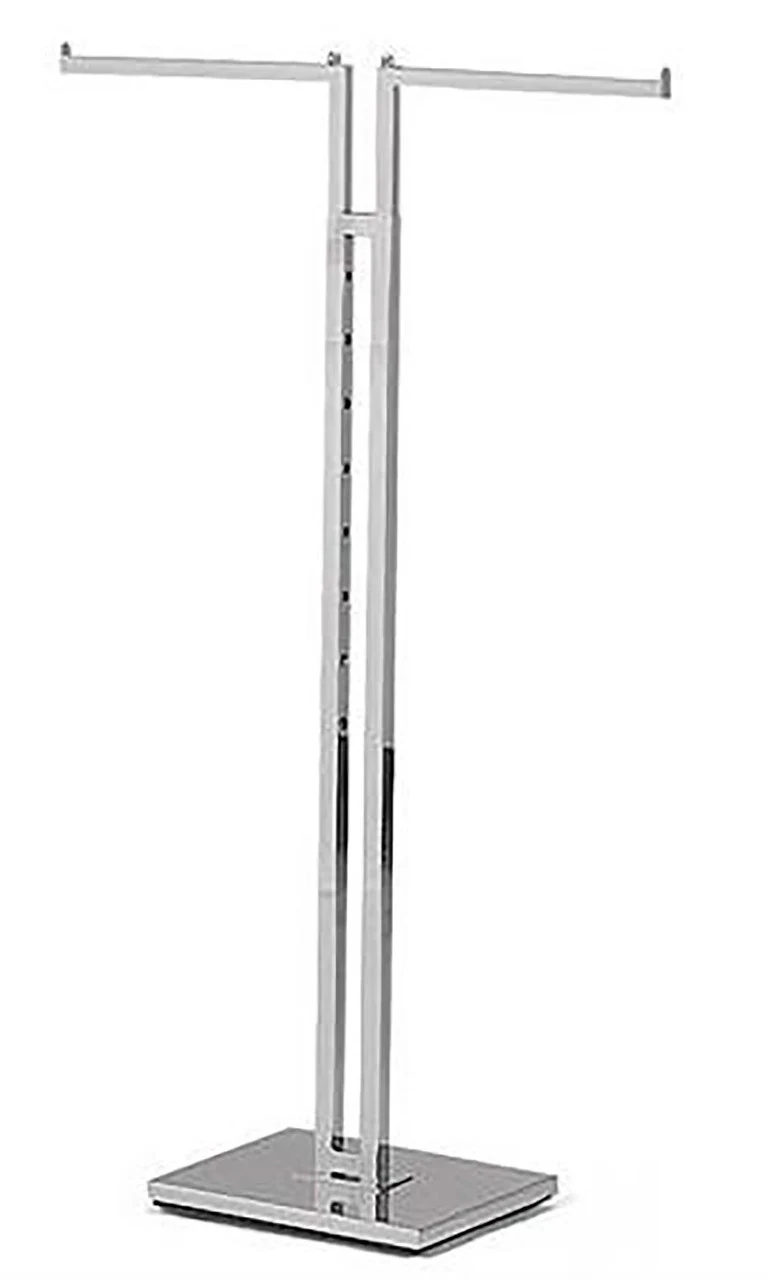 2-Way Square-Base Clothing Rack with Straight Arms