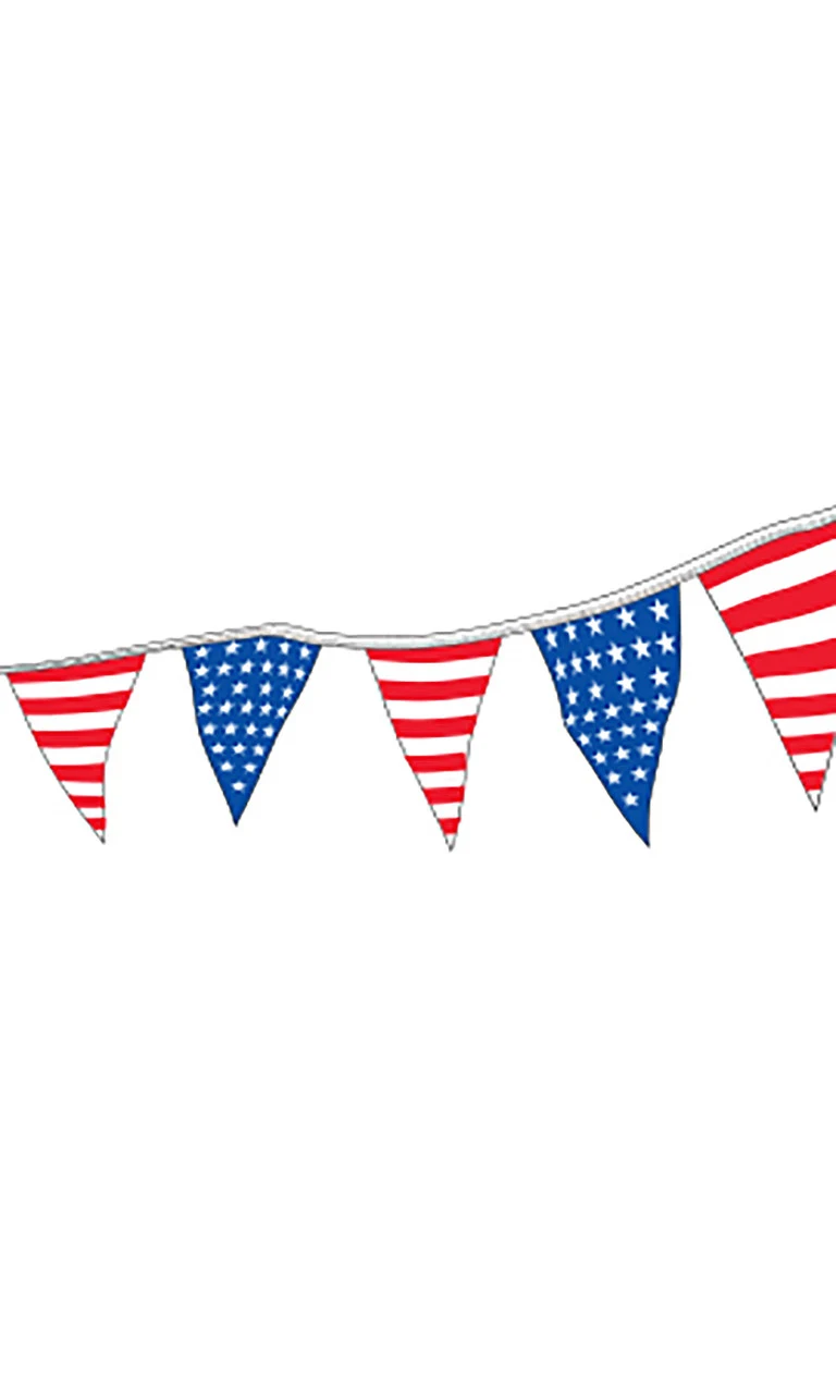 105 foot Stars & Stripes Patriotic Triangle Pennant