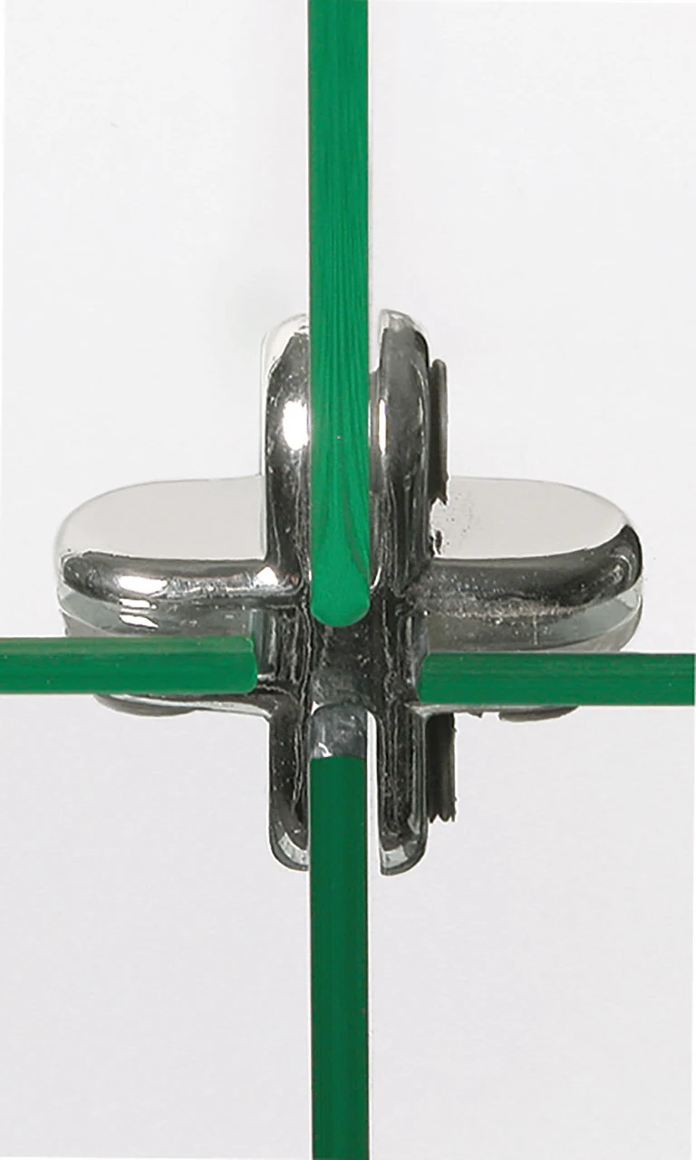 4-Way Chrome Metal Cube Clip
