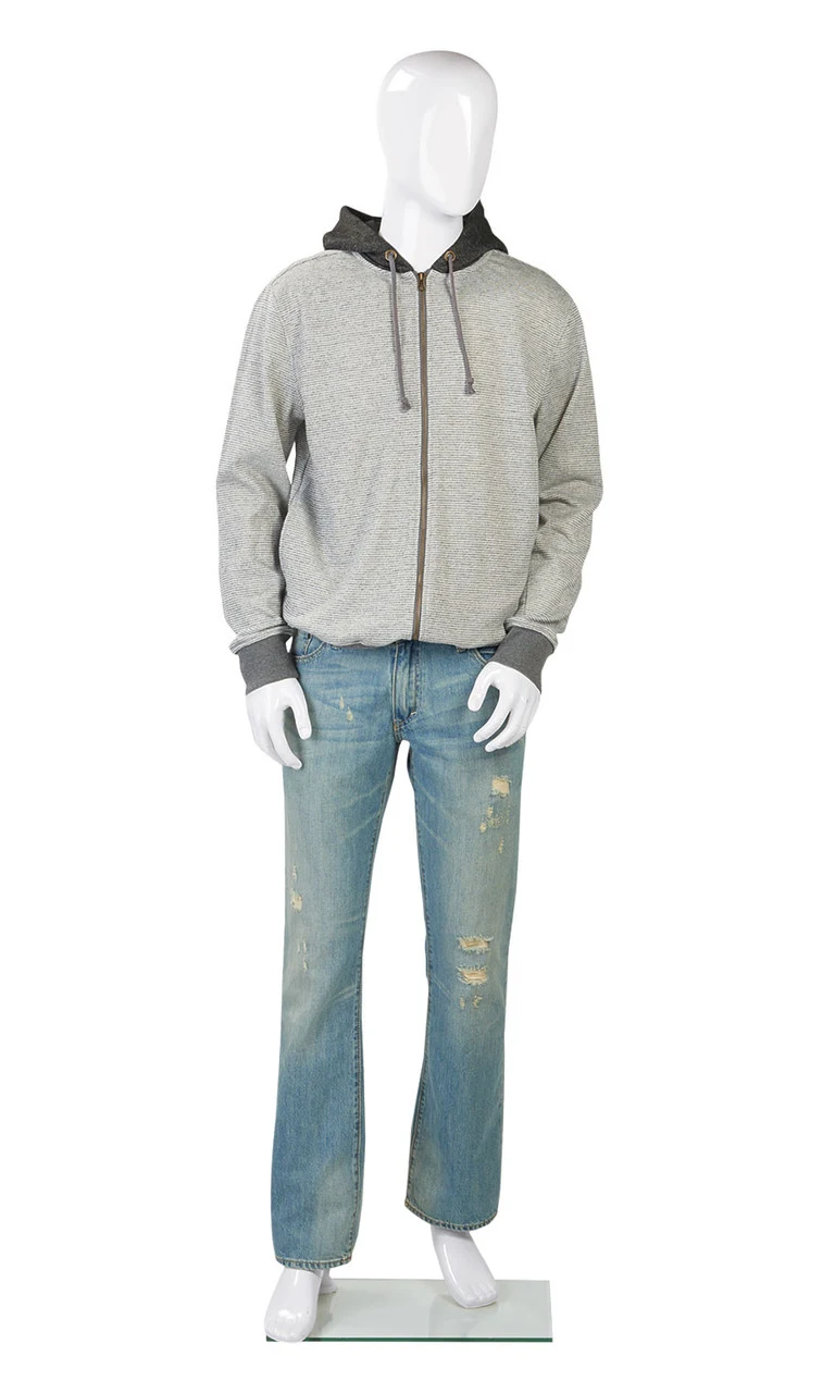 Male Glossy White Plastic Mannequin Pose 1