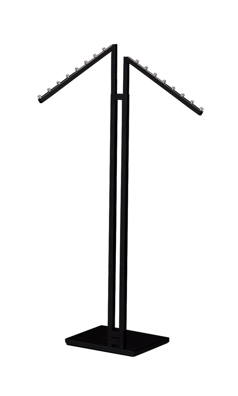 2-Way Square-Base Clothing Rack with Slant Arms