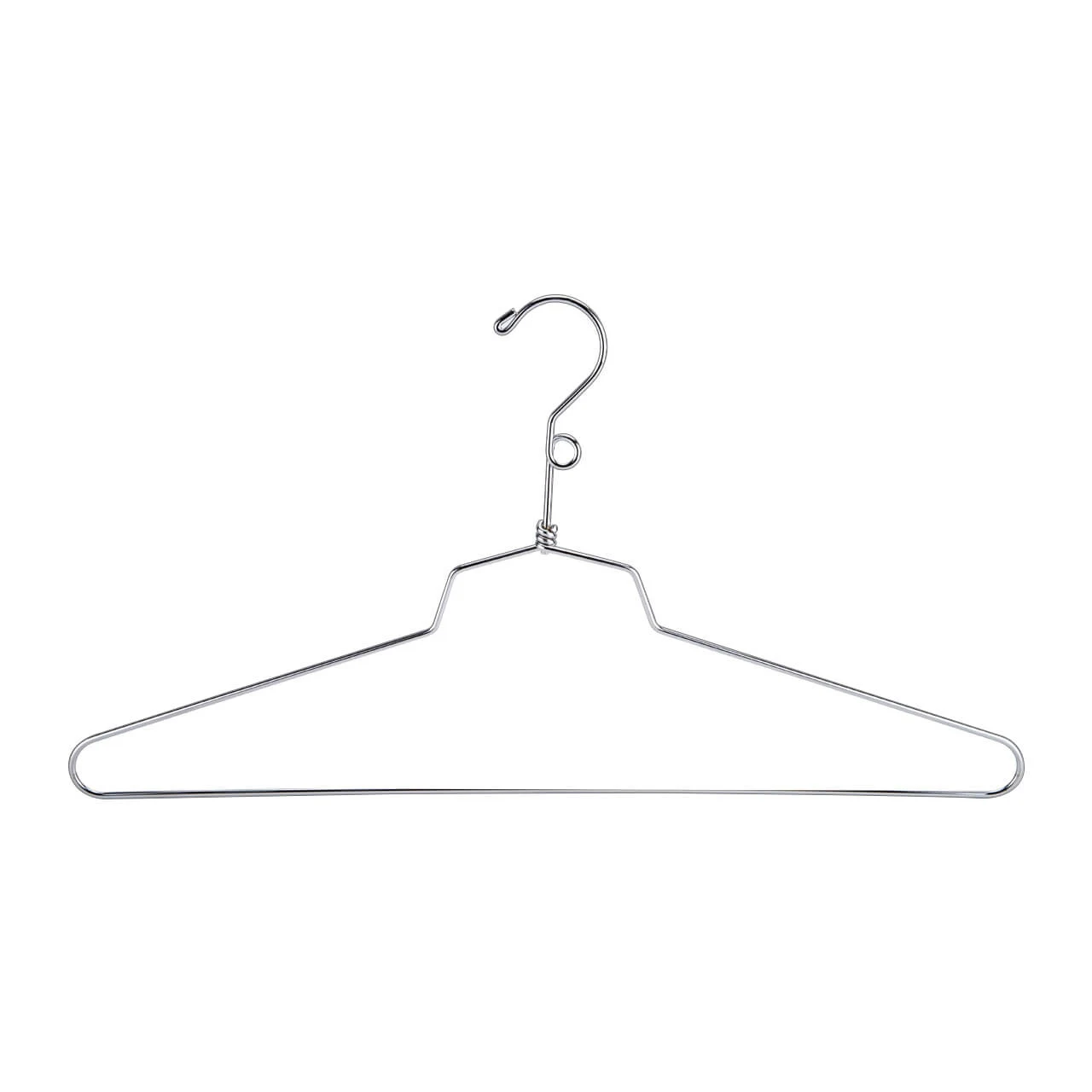18 inch Chrome Metal Shirt Hangers Case of 100 18 inch Chrome Metal Shirt Hangers Case of 100
