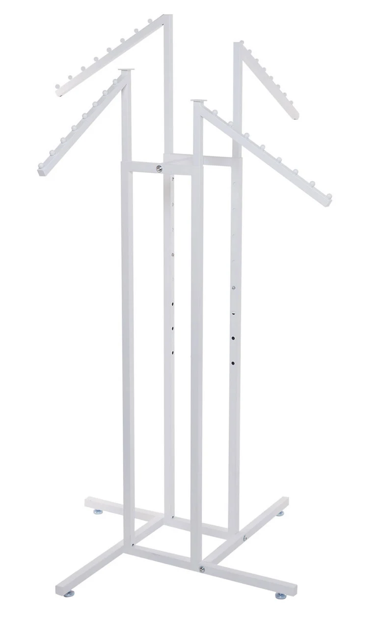 4-Way Clothing Rack with Slant Arms