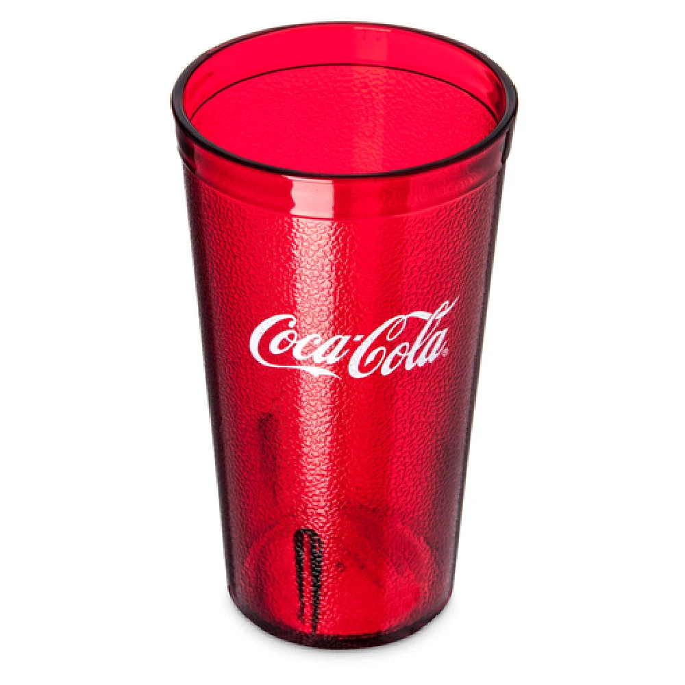 Carlisle 52163550D 16 Oz Tumbler Textured Red SAN Plastic Dishwasher Safe