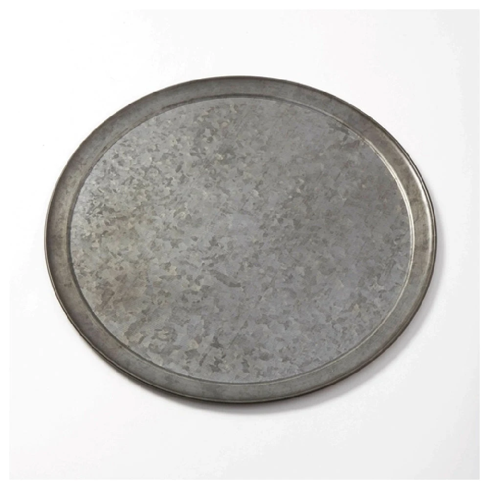 American Metalcraft GTP16 16 Inch Diameter Round Serving Tray Galvanized Onyx Finish
