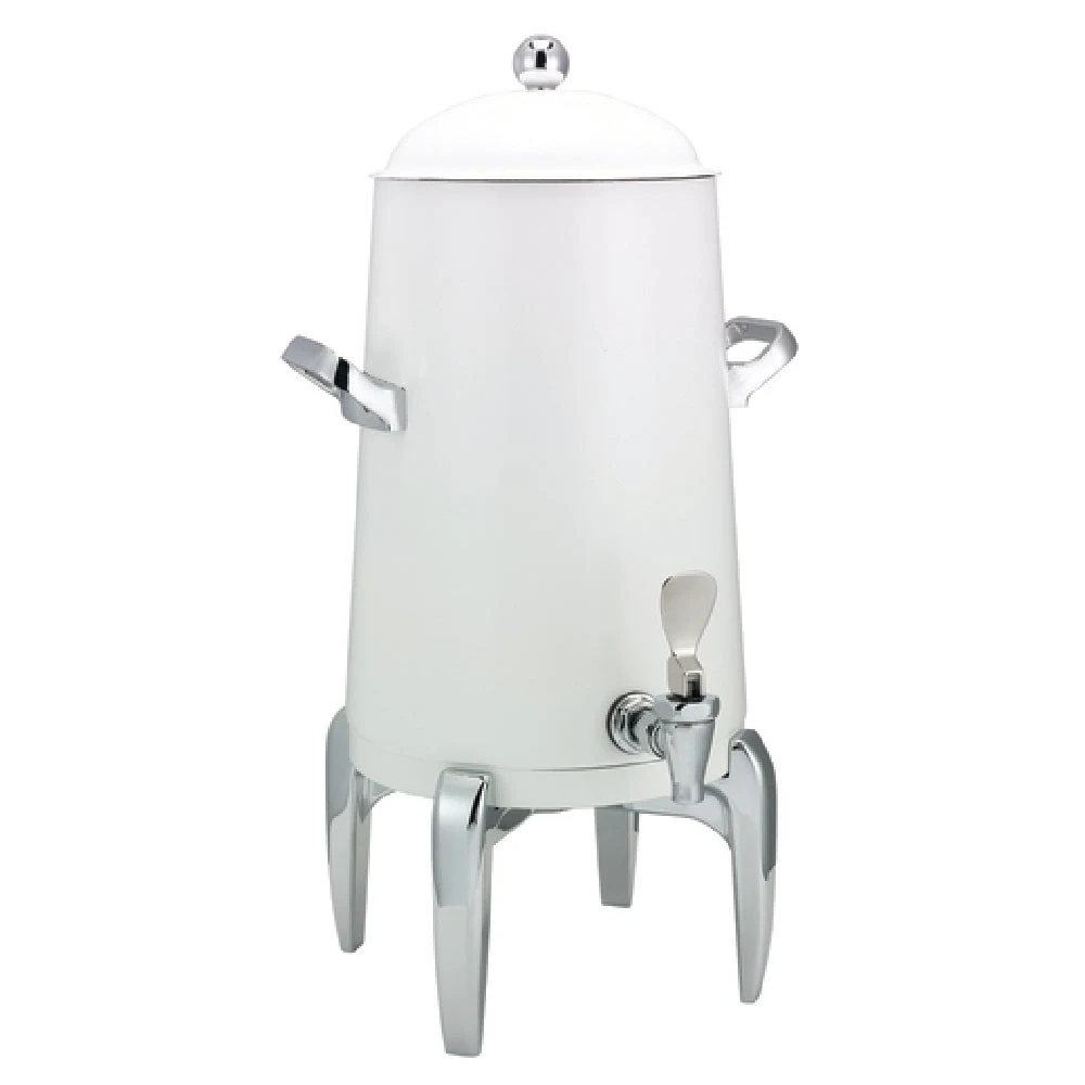 Service Ideas URN30VWHMD 13 Gallon Coffee Chafer Urn Vacuum Insulated White Powder Coated