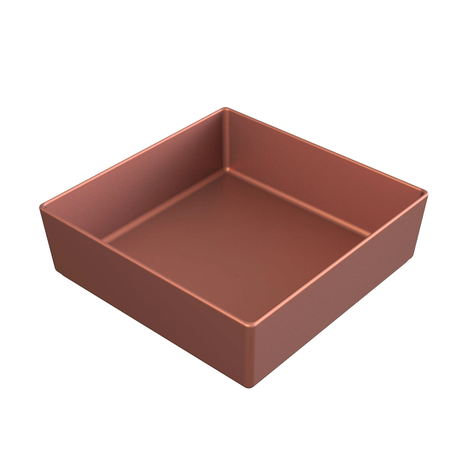 Tablecraft CW4004CP 4 Qt Square Cold Holding Bowl Copper Finish Duracoat Aluminum