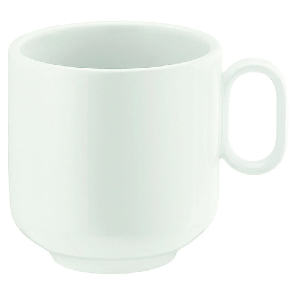 Libbey 9255230 10 Oz Coffee Mug with Handle Porcelain Stackable White