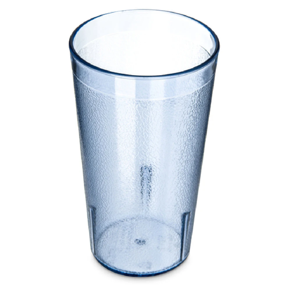 Carlisle 5212-854 12 Oz Stackable Tumbler Textured SAN Blue Recyclable 6 Packs