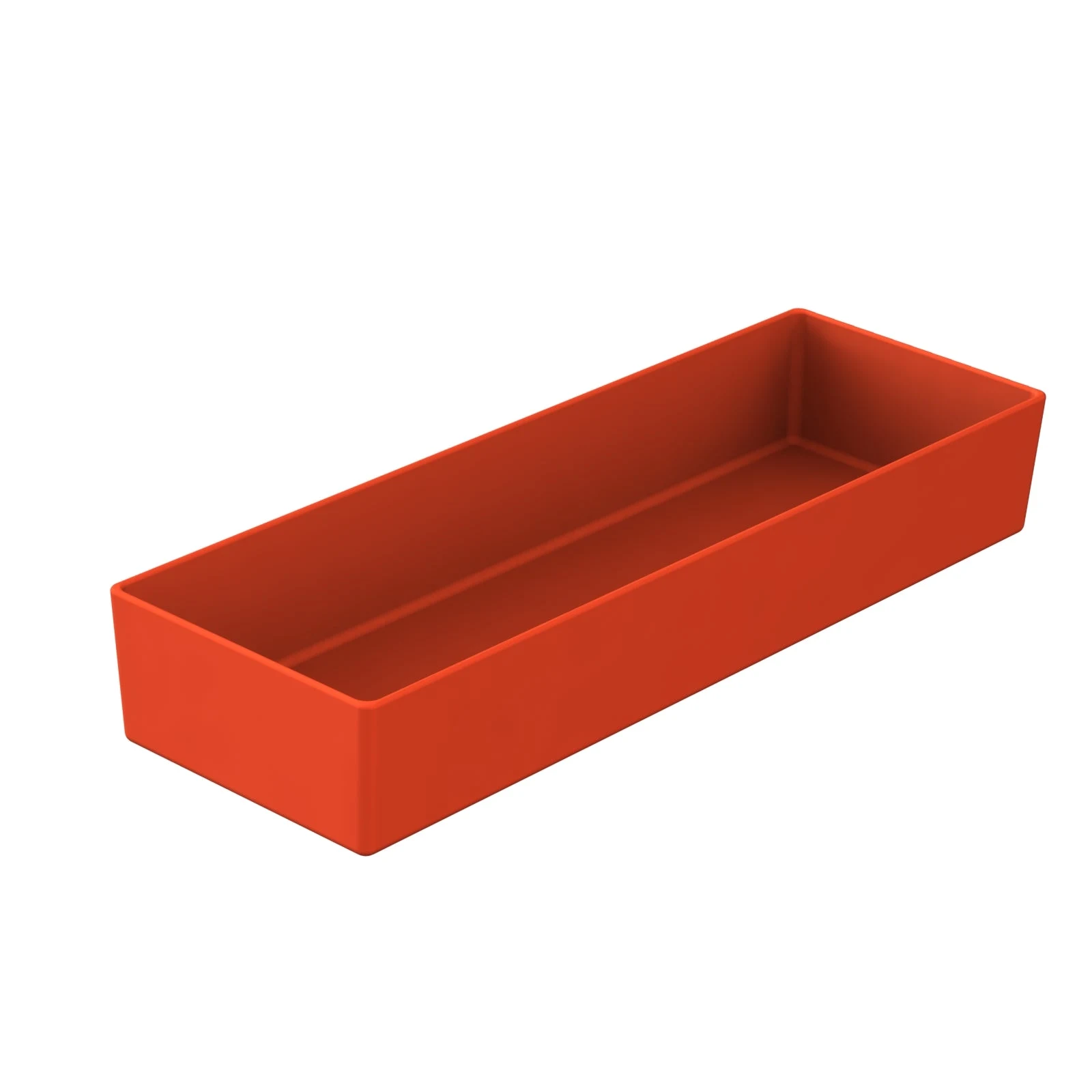 Tablecraft CW4006SNX 5-1/2 Quart Rectangular Bowl Aluminum Cold Holding Sunset Orange