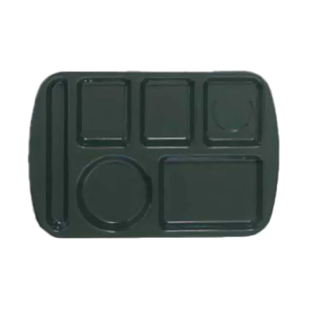 GET Enterprises TL-151-HG 14-5/8 Inch 9-3/4 Inch 6 Compartment Melamine Tray with Dishwasher Safe