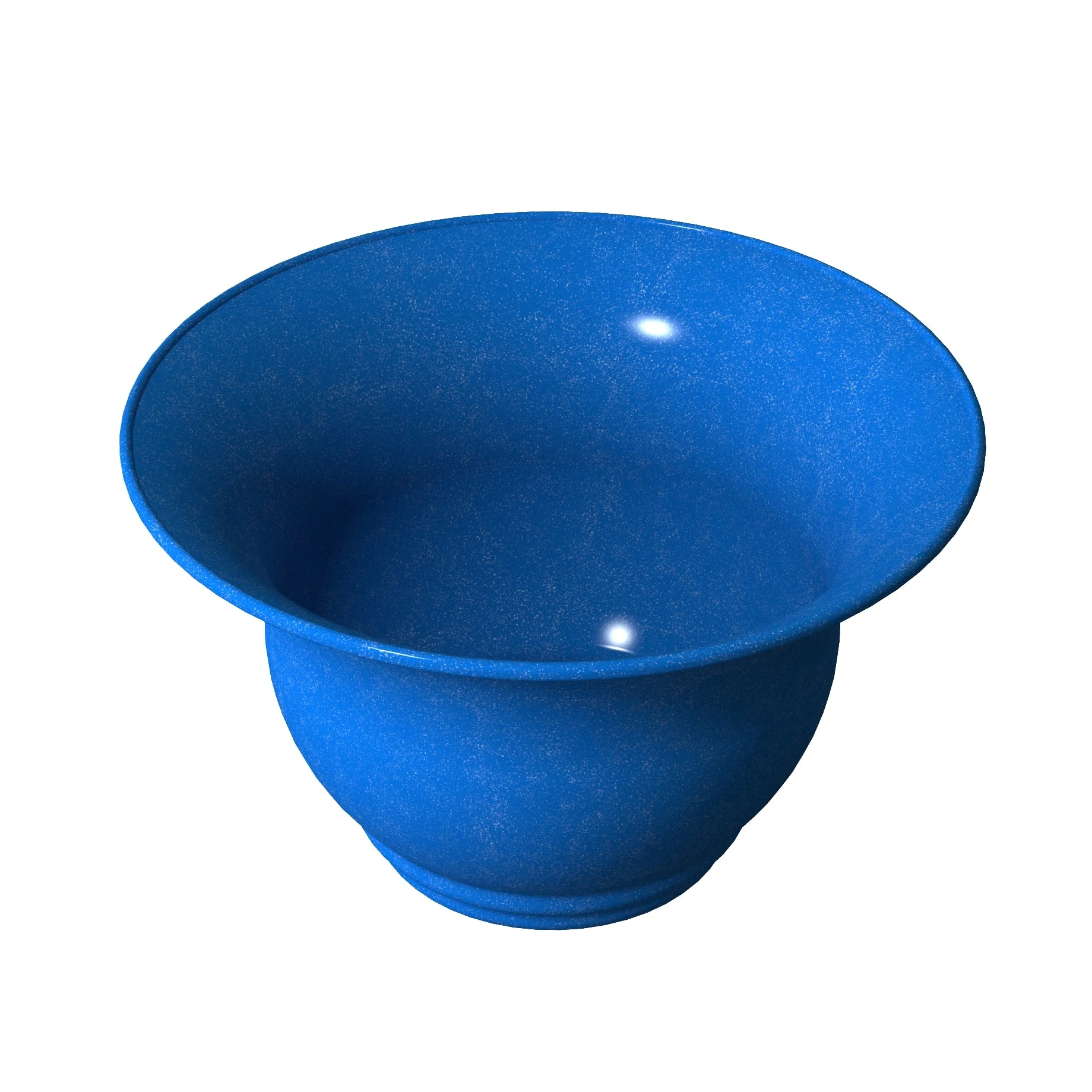Tablecraft CW3130BS 3-1/4 Quart Round Salad Bowl Cold Holding Aluminum Blue Speckle