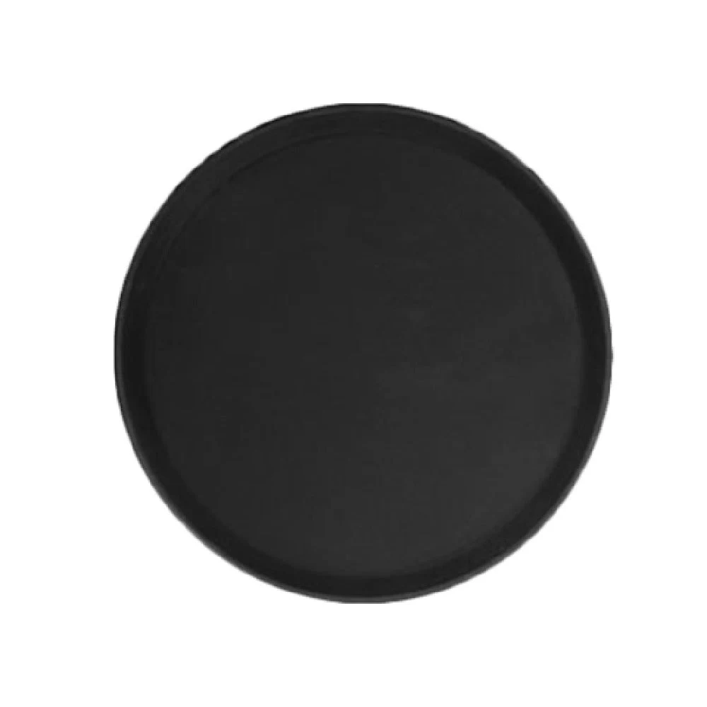 Thunder Group PLFT1400BK 14 Inch Non-Skid Round Serving Tray Fiberglass Black