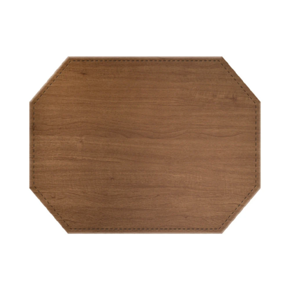 Risch TABLEMATOCT-SHERWOOD 17X13 Octagon Faux Wood Table Mat Specified Color