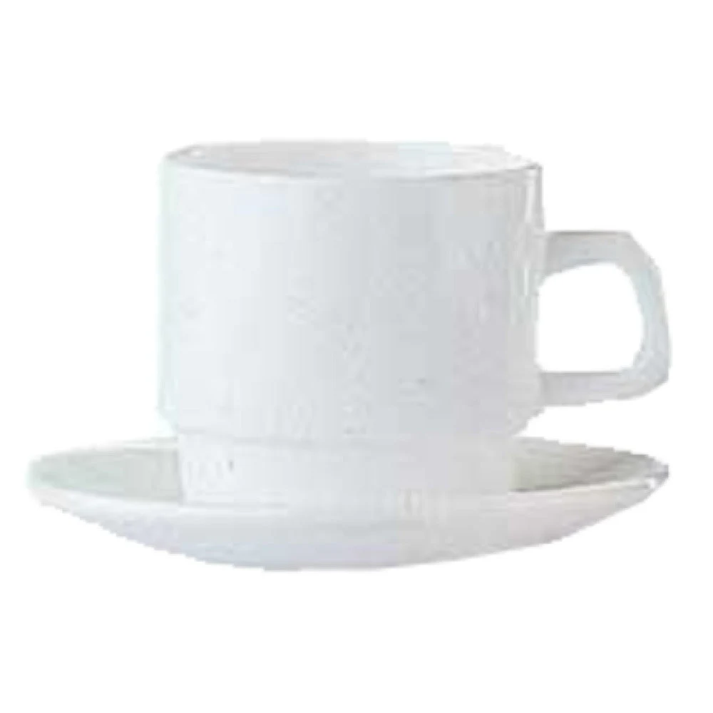 Arc Cardinal 25269 7.5 Oz White Cup Fluorosilicate Opal Glass 48 Packs