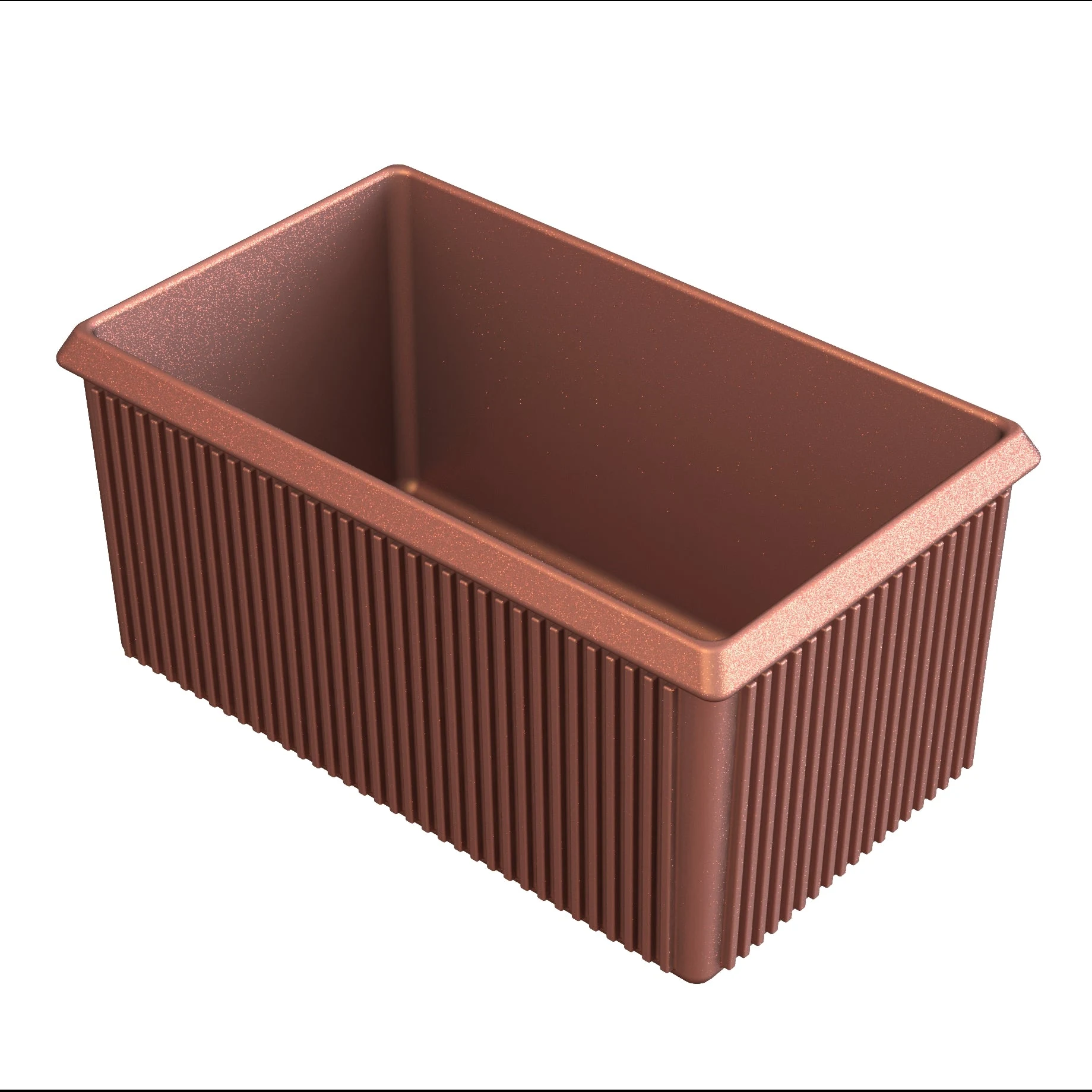 Tablecraft CW1530CP 3 Quart Copper Server Bowl Rectangle Cold Holding