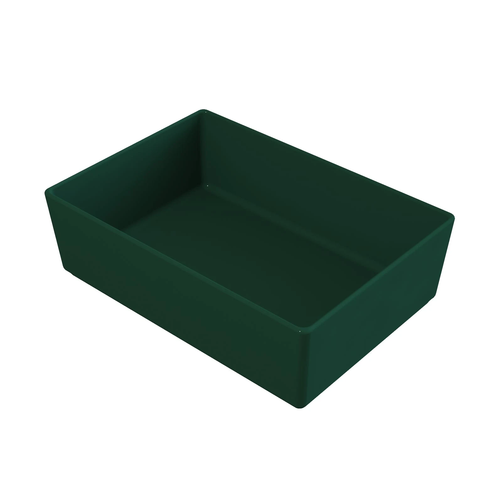 Tablecraft CW4002HGN 3 Quart Rectangular Bowl Cast Aluminum Cold Holding Hunter Green