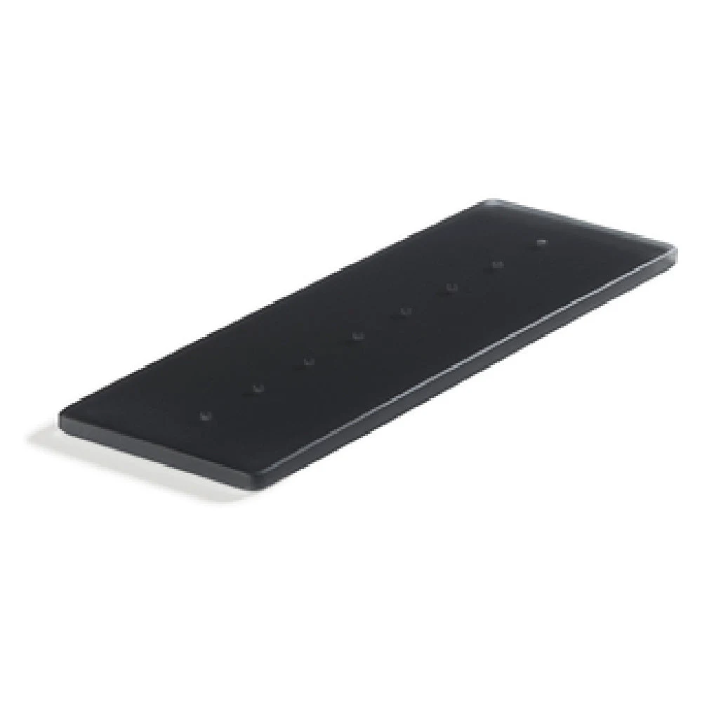 Revol 411230 11-3/4 Inch Rectangular Tasting Tray with 8 Holes Resin Black