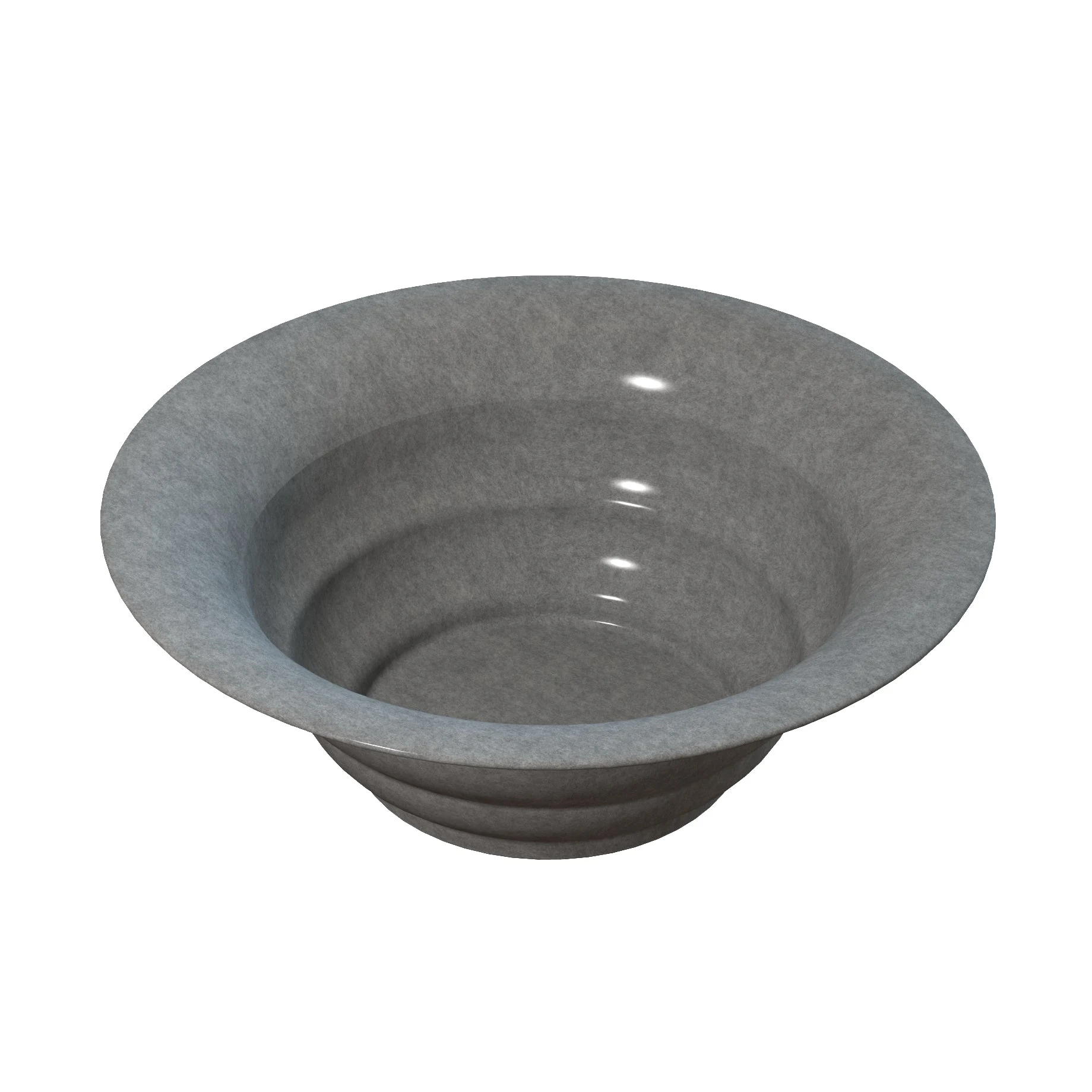 Tablecraft CW3120GR 10 Quart Salad Bowl Cold Holding Aluminum Granite Finish