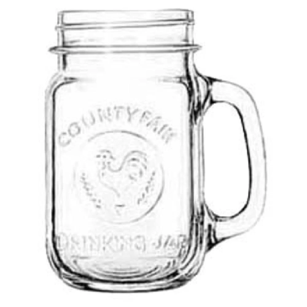 Libbey 97085 16-1/2 Oz Mason Jar Clear Glass 12pcs/Case