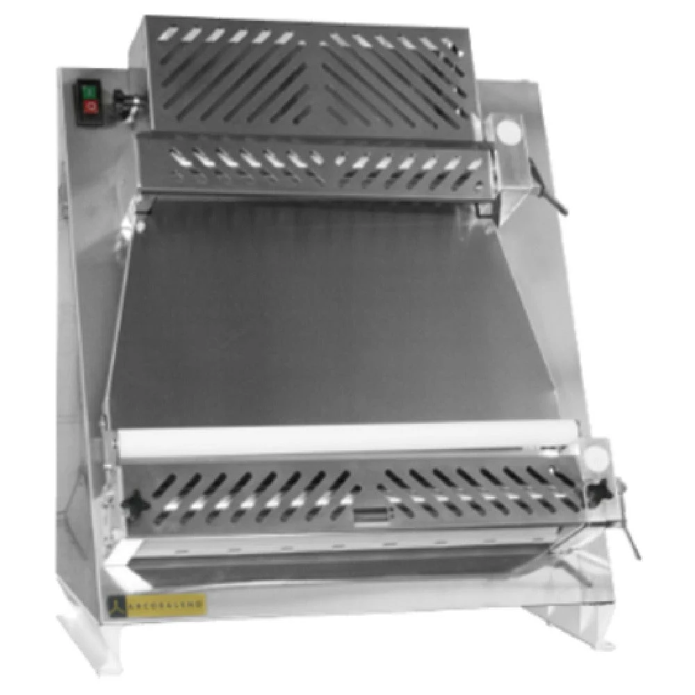 Arcobaleno Pasta Equipment APSS200 20 Inch Pizza Dough Sheeter with Stainless Steel Rollers Countertop