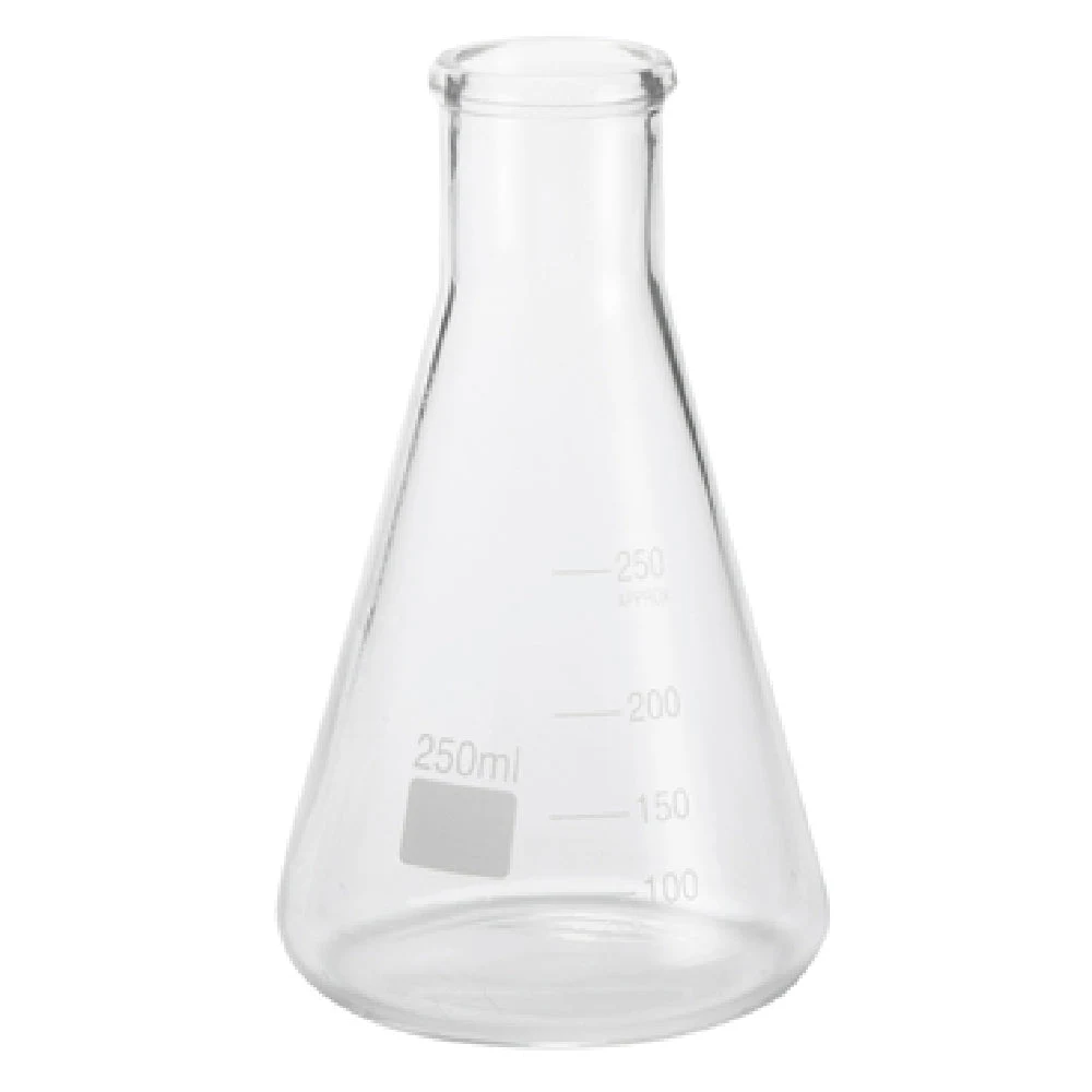 American Metalcraft GF8 8-1/2 Oz Glass Chemistry Flask with Printed Capacities