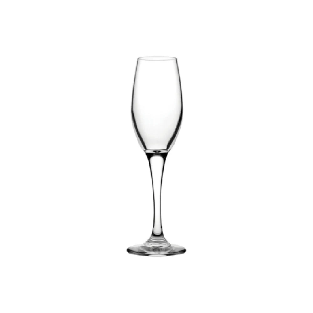 Steelite P440041 6.0 Oz. Flute Glass with Soda Lime Clear Finish 2 Dozen Packs