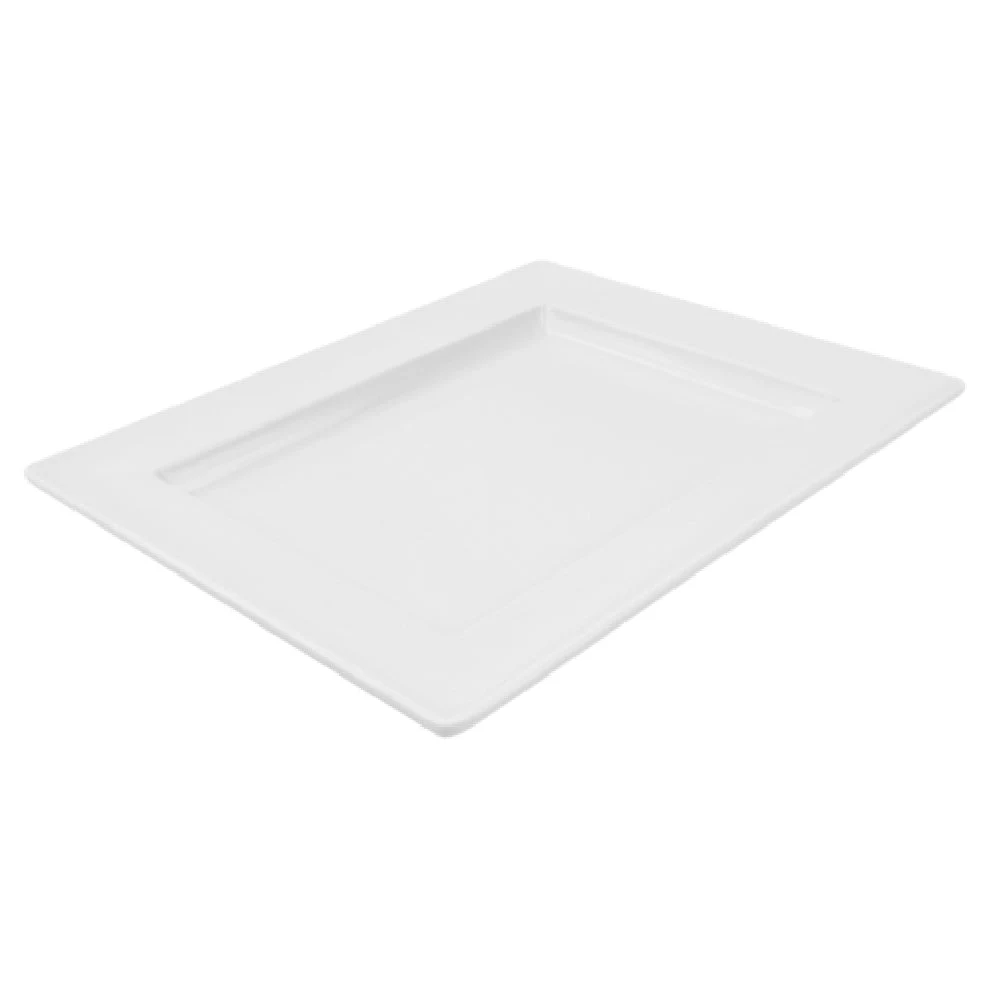 BauscherHepp T1761 12-1/4 Inch White Rectangular Serving Tray Melamine