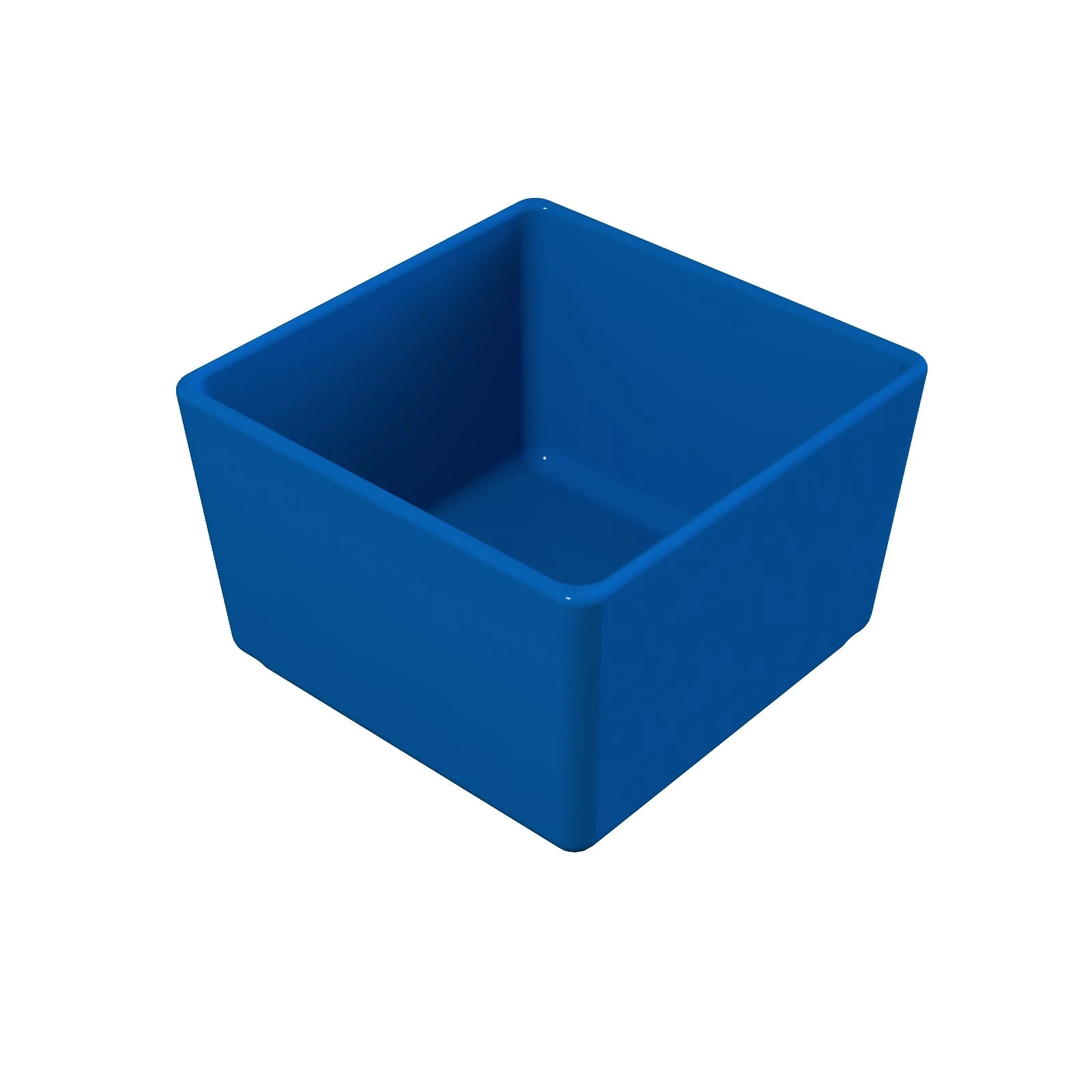 Tablecraft CW4000CBL 0.75 Qt Cobalt Blue Square Bowl Cast Aluminum for Cold Holding