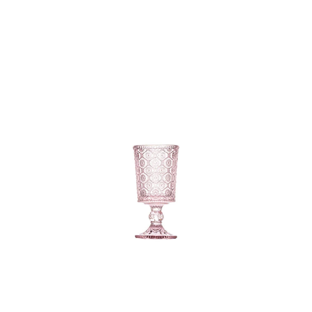 Hospitality Brands FG344001-016 8 Oz Pink Glass Goblet with Premium Material