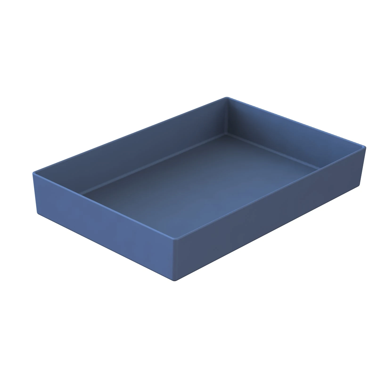 Tablecraft CW4032PB 10 Qt Rectangular Bowl Cold Holding Aluminum Pigeon Blue Finish