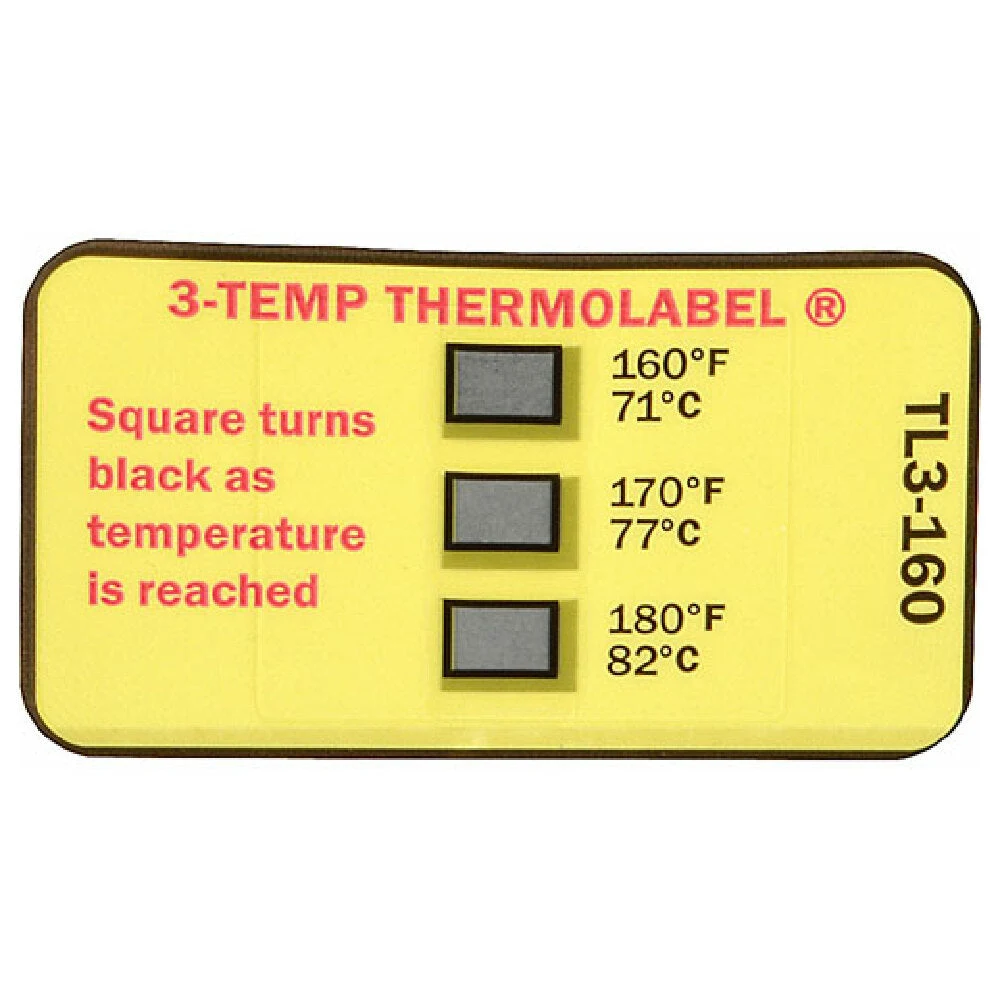 AllPoints 1381242 1 3/4 Inch Label Temperature White - Trays