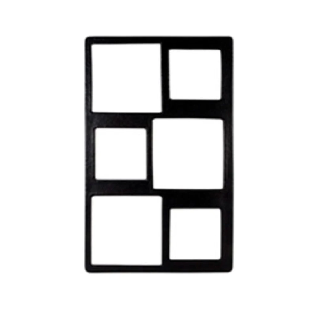 GET Enterprises T0B3FR 21-11/16 Inch Tile Inset Six Square Openings Fire Red Aluminum
