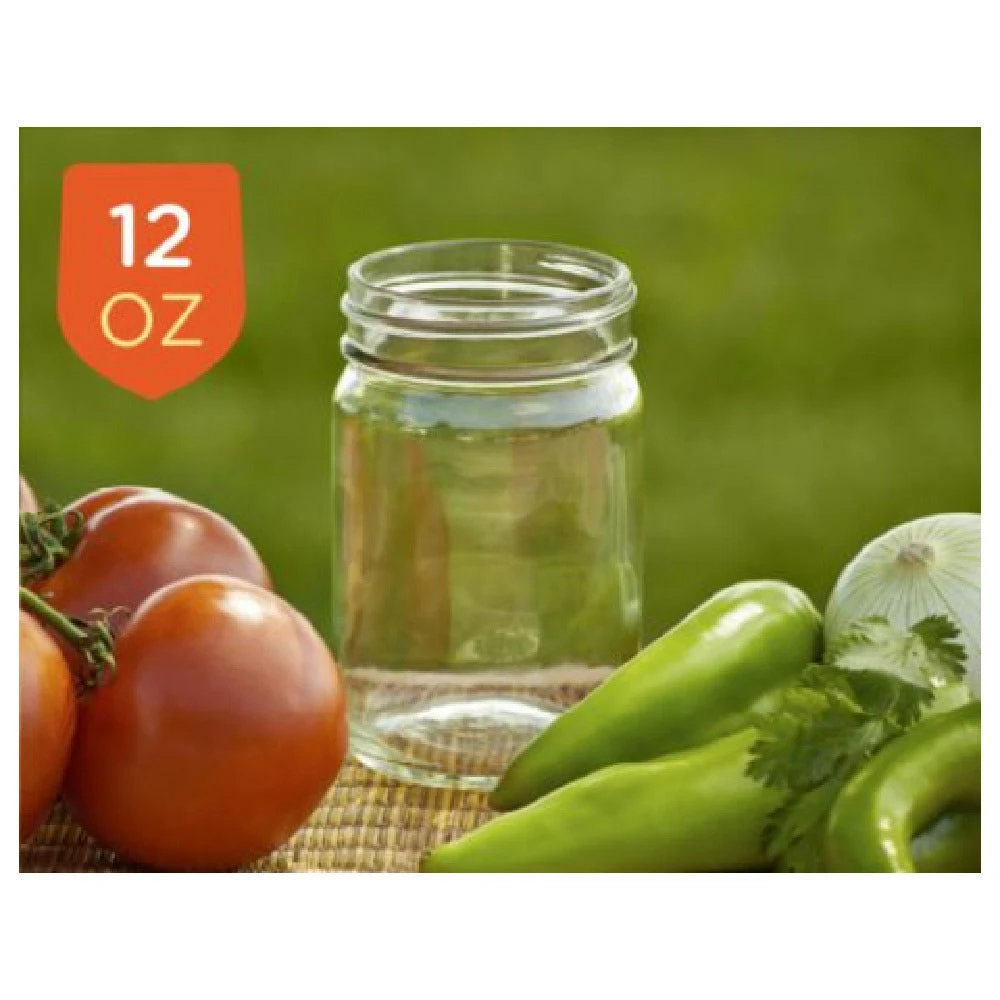 Buccaneer Container Corp 1012012000 12 Oz Glass Mason Jar Smooth with No Lids