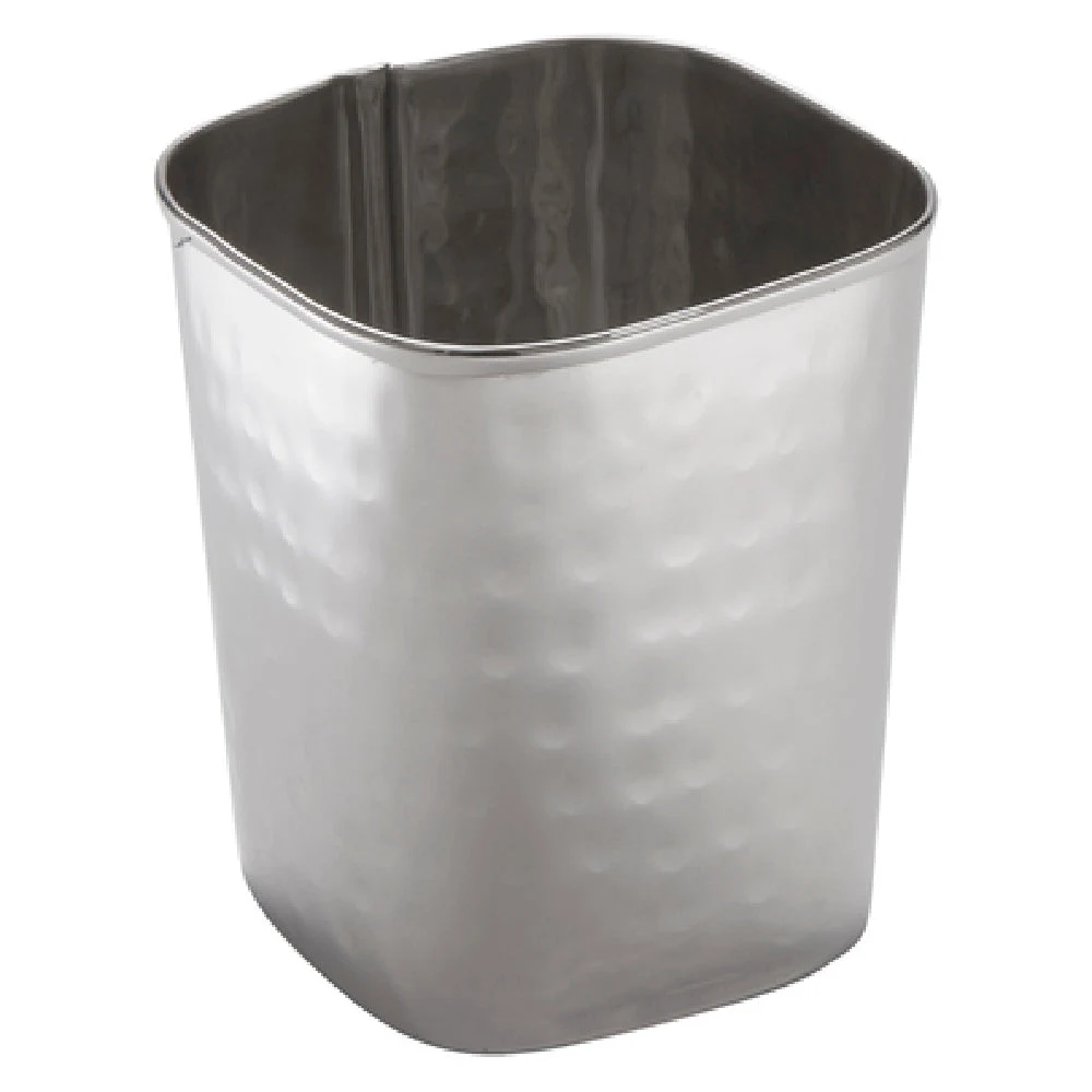 American Metalcraft FCH35 12 Oz Square Fry Cup with Hammered Finish Stainless Steel