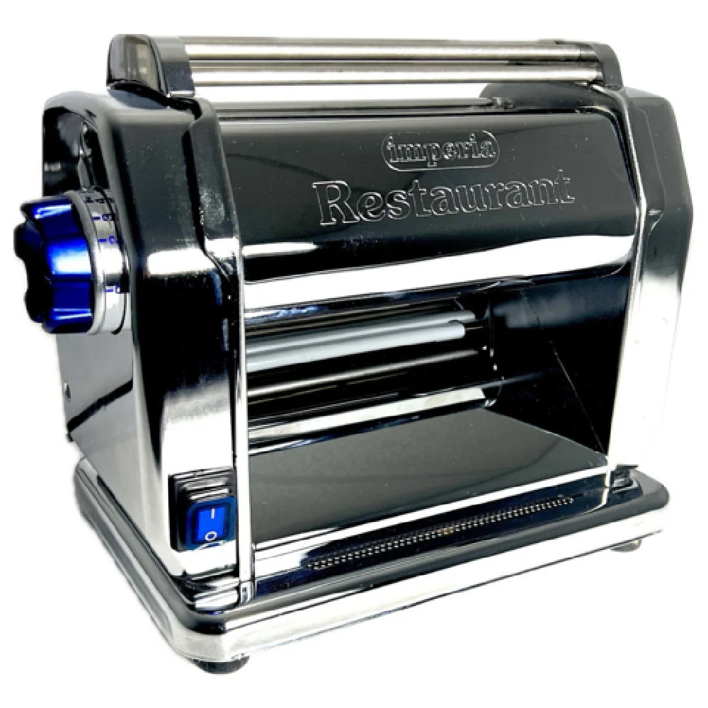 JB Prince P108 220 Electric 9 Inch Pasta Machine with Belt Driven Motor
