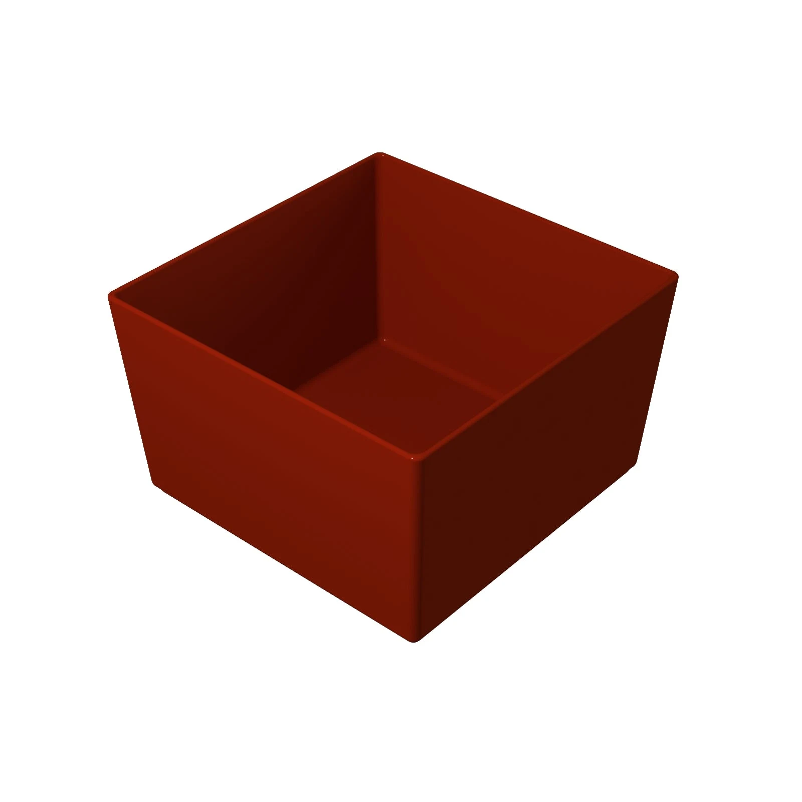 Tablecraft CW4036R 9-5/8 Quart Square Bowl Corrosion Resistant Aluminum Red Finish
