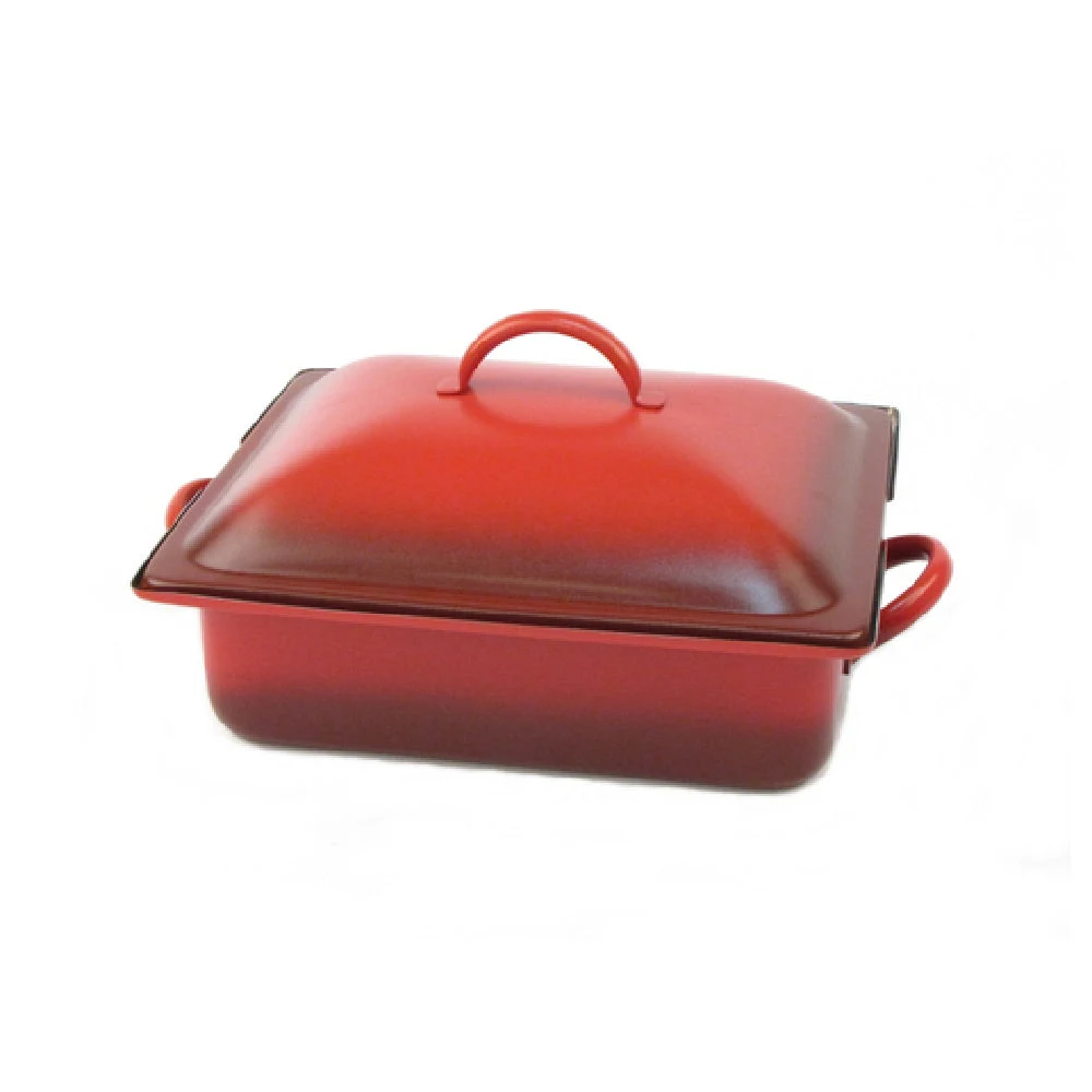 Steelite DW04QCWG8RD2 4.0 Qt Induction Ready Chafing Dish Red Stainless Steel