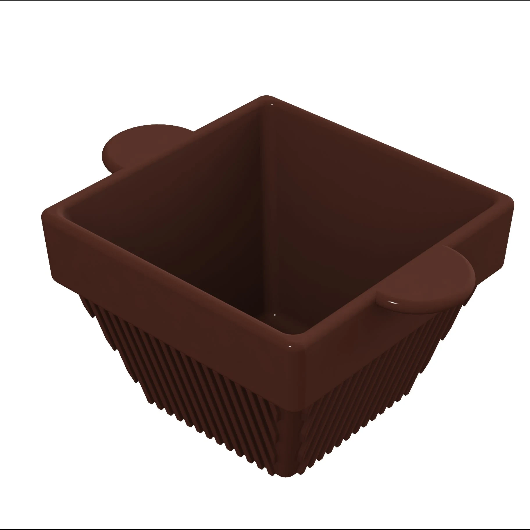 Tablecraft CW1460BR 1-1/2 Quart Cold Holding Bowl Square Cast Aluminum Brown Finish