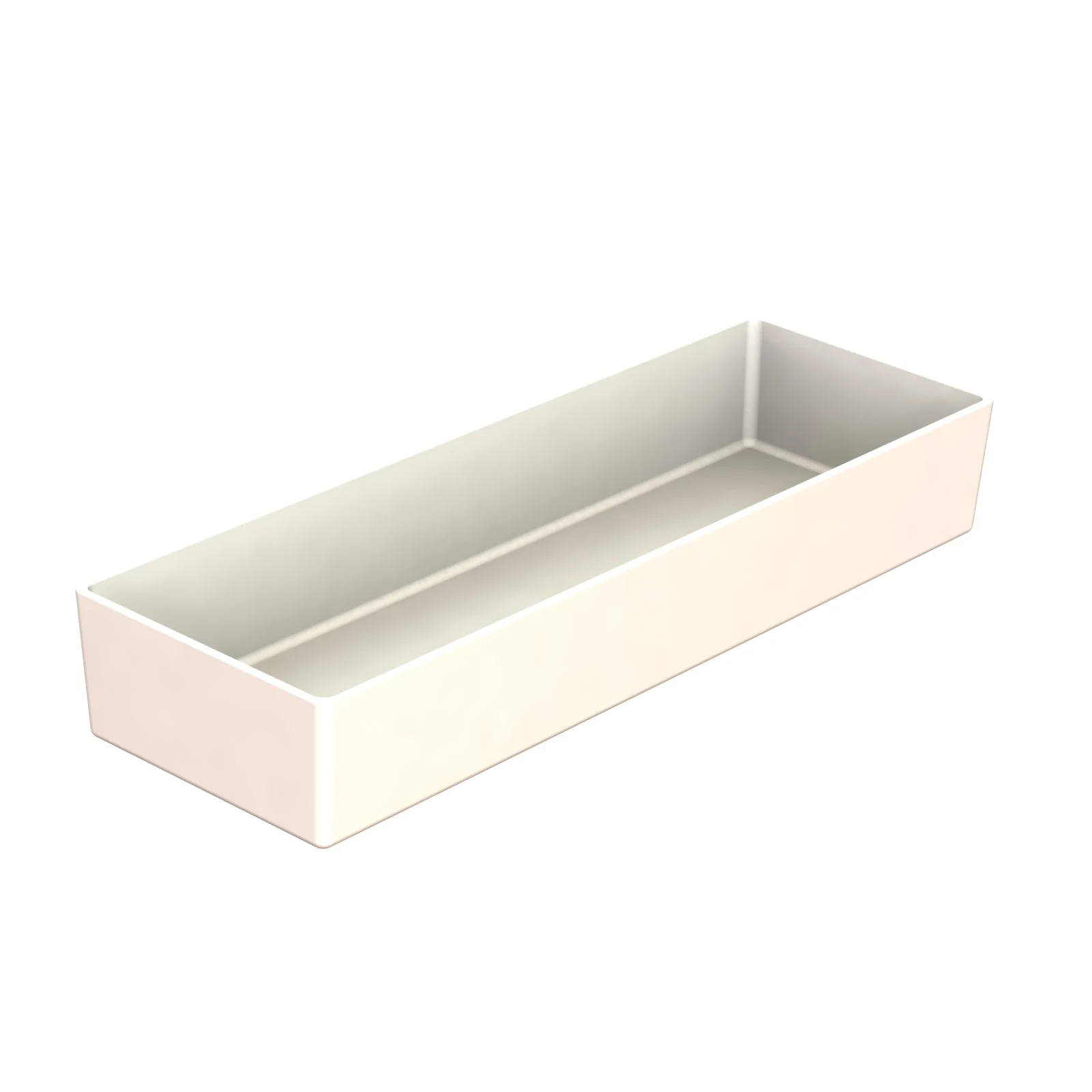 Tablecraft CW4006W 5-1/2 Qt Cold Holding Rectangular Bowl Aluminum White Finish